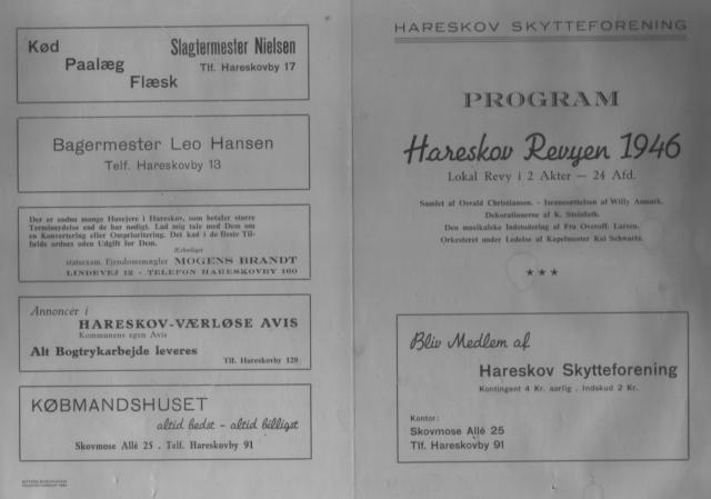23 Program for Hareskov Revy 1946